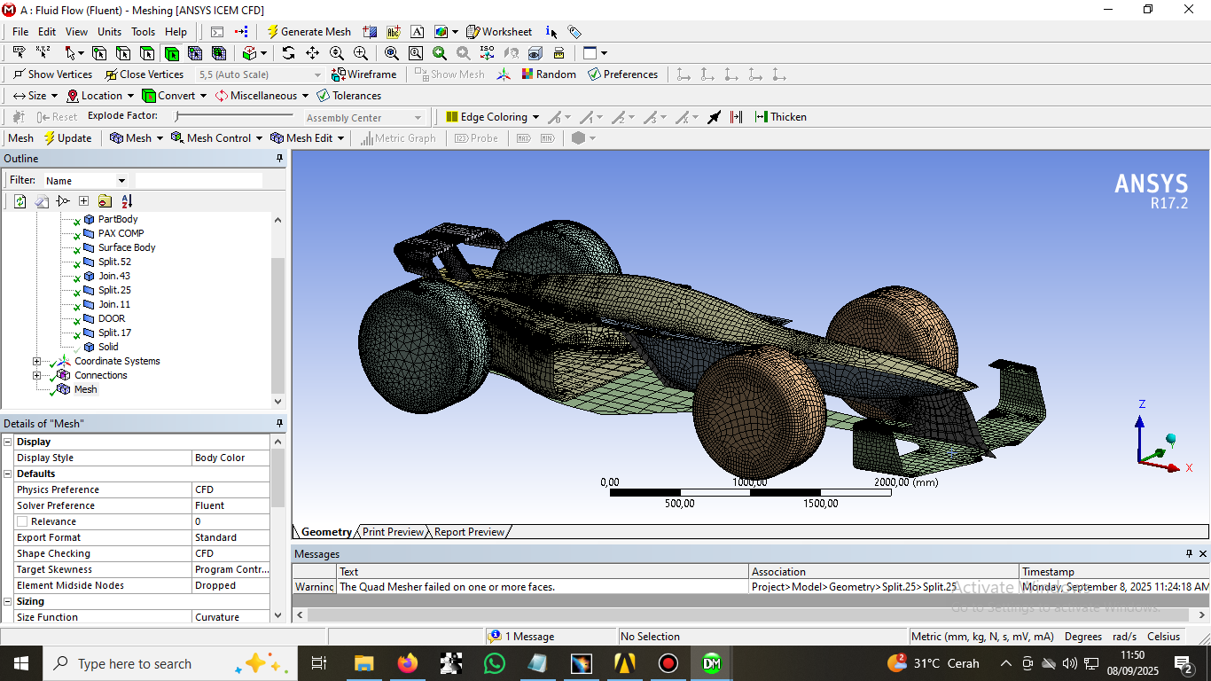 The Design - CFD Mesh Renault Vision 2027 F1 Concept Car Design | Ansys Fluent