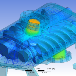 The Design - Analysis Fluid Flow Simulation on Twin Screw Compressor | Ansys CFX