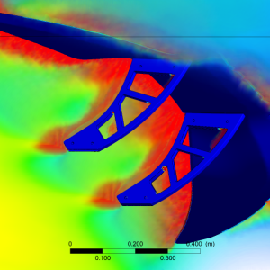 The Design - Volume Rendering on Rear Spoiler “Molto Veloce” Lamborghini Aventador | Ansys CFX