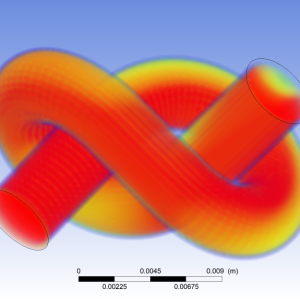 The Design - 3D Knot Pipe CFD Fluid Flow | Ansys CFX