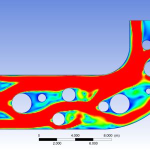The Design - Von Karman Effect Over 12 Circular Cylinders | Ansys Fluent
