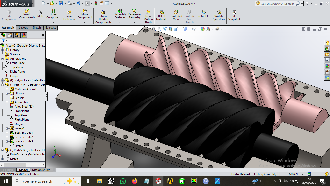 The Design - Analysis Fluid Flow Simulation on Twin Screw Compressor | Ansys Fluent